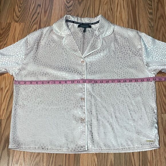 BCBGMaxAzria pink PJ Top, leopard print, XL - Picture 4 of 7